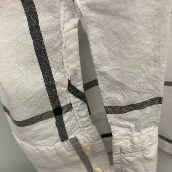 Abercrombie & Fitch blouse white grey checks small - Picture 8 of 8